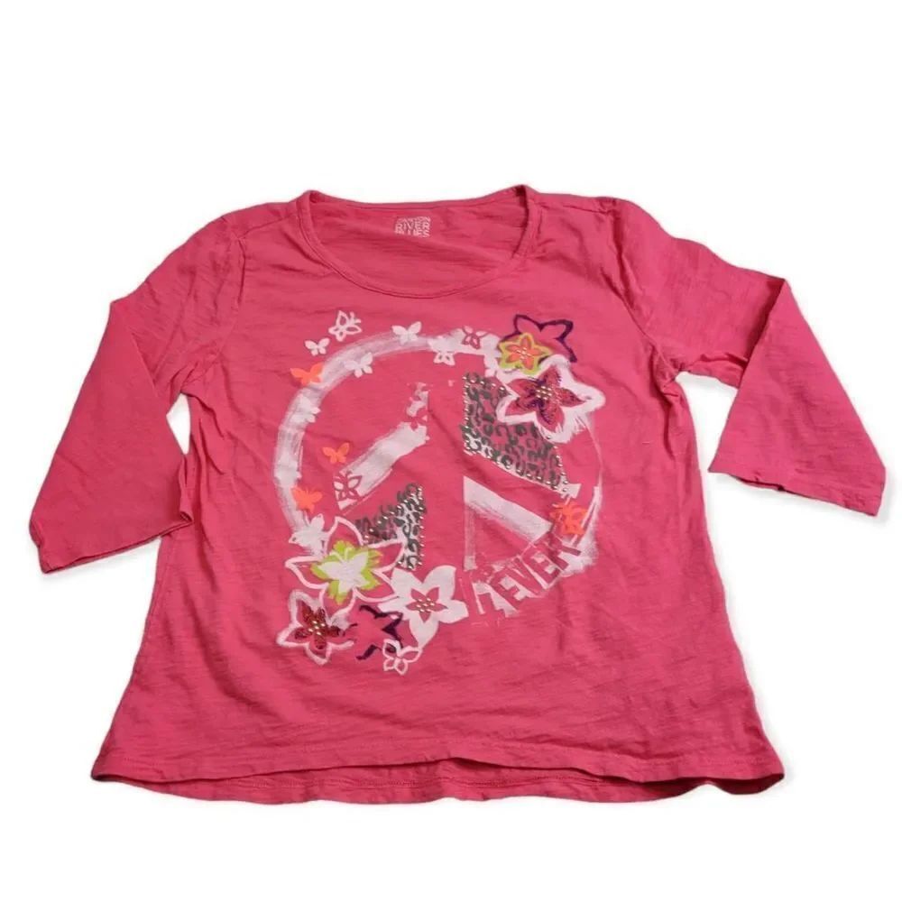 Canyon River Blues peace sign shirt L